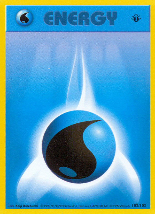 Base set Water Energy #102/102 first edition